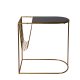 DUTCHBONE Eileen sidebord, m. magasinholder - rgfarvet glas og guld stl (51x32)