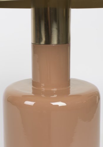 ZUIVER Glam sidebord, rund - guld stl og lyserd emalje jern (36) 