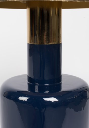 ZUIVER Glam sidebord, rund - guld stl og bl emalje jern (36)