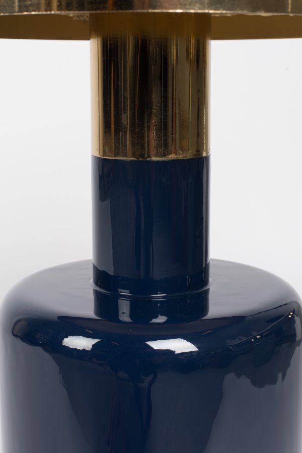 ZUIVER Glam sidebord, rund - guld stl og bl emalje jern (36)