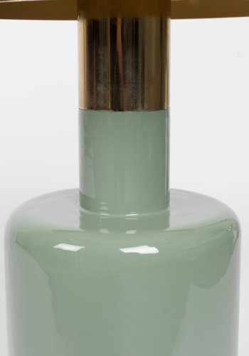 ZUIVER Glam sidebord, rund - guld stl og grn emalje jern (36)