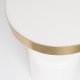 ZUIVER Glam sidebord, rund - guld stl og hvid emalje jern (36)