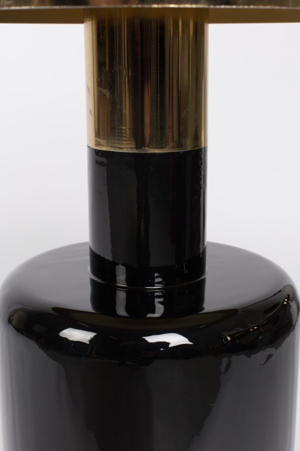 ZUIVER Glam sidebord, rund - guld stl ogsort emalje jern (36)