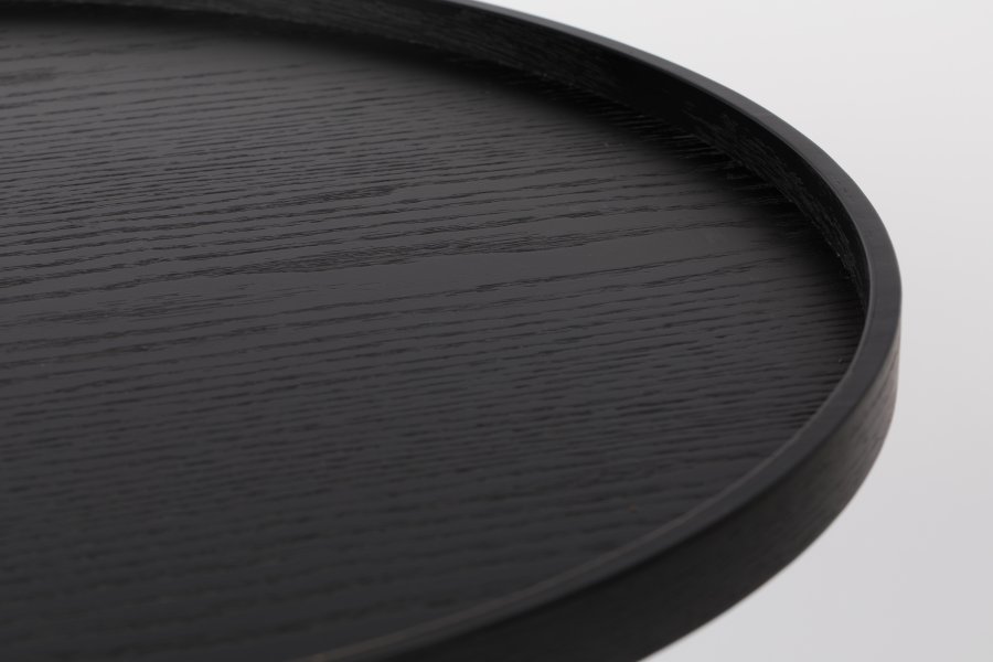 ZUIVER Jason sofabord, rund - sort egetrsfinér og stl (69)