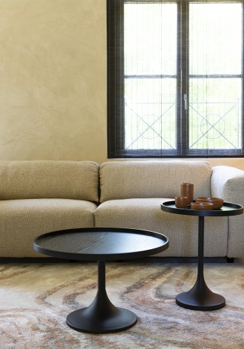 ZUIVER Jason sofabord, rund - sort egetrsfinér og stl (69)