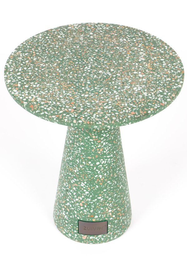 ZUIVER Victoria sidebord, rund - grn terrazzo (41)