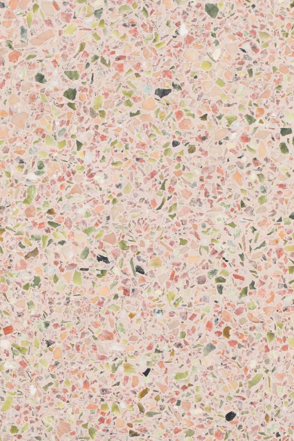 ZUIVER Victoria sidebord, rund - lyserd terrazzo (41)