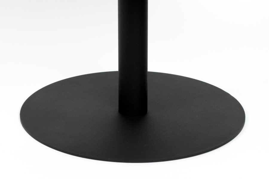 ZUIVER Snow sofabord, rund - brstet satin stl og sort stl (60)