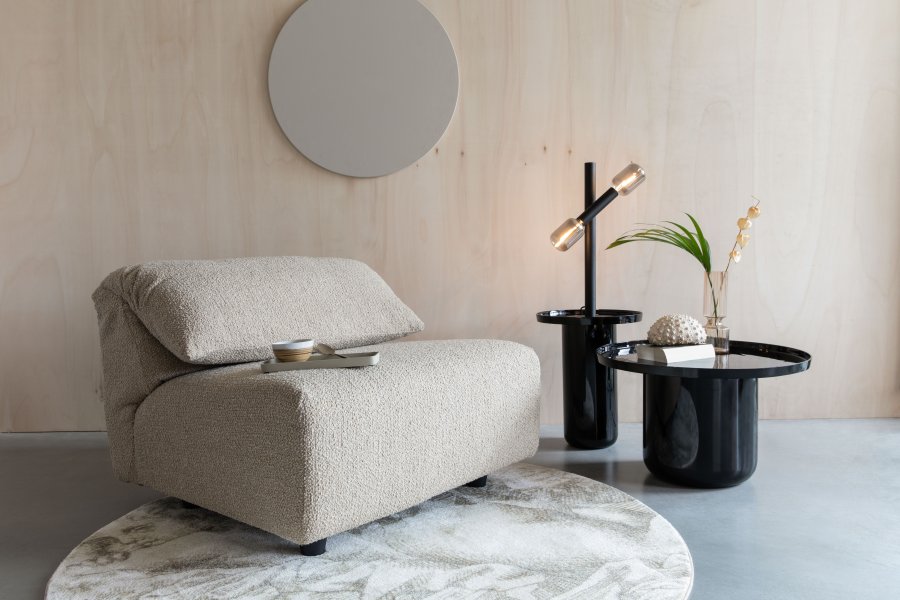 ZUIVER Shiny Bomb sofabord, rund - sort aluminium (67)