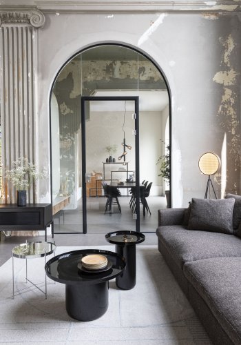 ZUIVER Shiny Bomb sidebord, rund - sort aluminium (40)