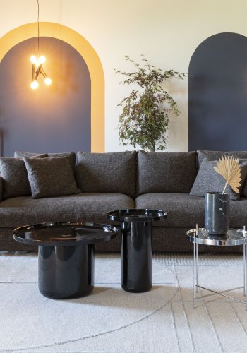 ZUIVER Shiny Bomb sidebord, rund - sort aluminium (40)