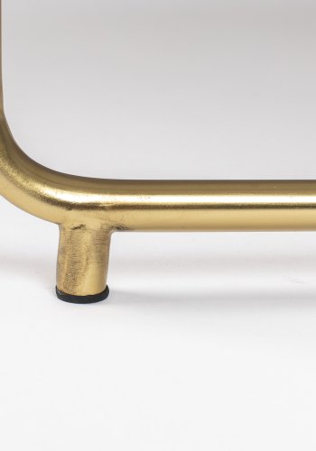 WHITE LABEL LIVING Timpa sofabord, rund - hvid marmor og guld metal (70)