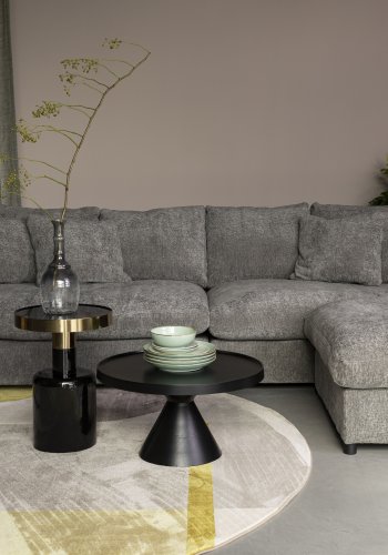 ZUIVER Floss sofabord, rund - sort aluminium (60)