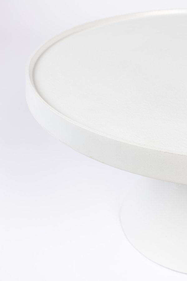 ZUIVER Floss sofabord, rund - hvid aluminium (60)