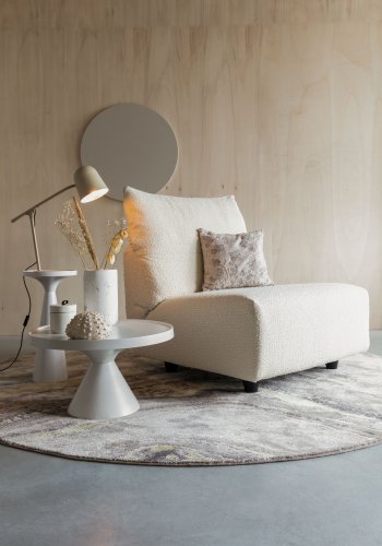 ZUIVER Floss sofabord, rund - hvid aluminium (60)