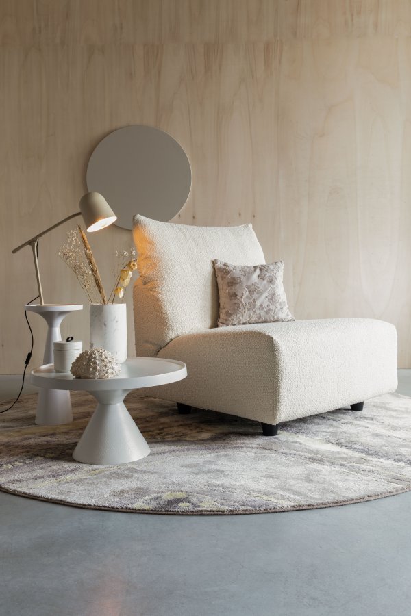 ZUIVER Floss sofabord, rund - hvid aluminium (60)