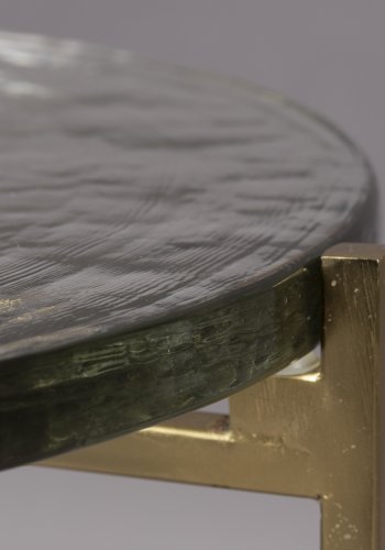 DUTCHBONE Vidrio sidebord, rund - glas og messing jern (40)