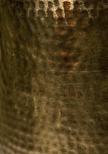 DUTCHBONE Cave sidebord, rund - messing jern og rav glas (35)