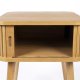 ZUIVER Barbier sidebord, m. 1 skydelge - natur egetrsfinér og egetr (45x45)