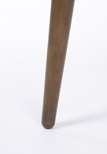 ZUIVER Barbier sidebord, m. 1 skydelge - brun valnddefinér og gummitr (45x45)