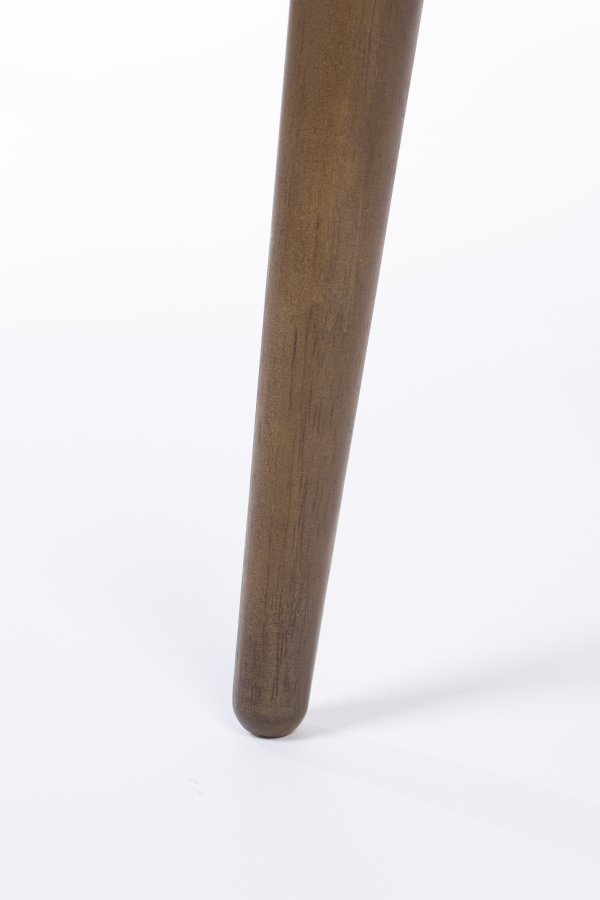 ZUIVER Barbier sidebord, m. 1 skydelge - brun valnddefinér og gummitr (45x45)