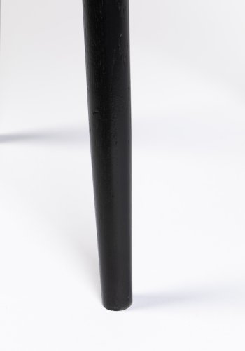 WHITE LABEL LIVING Fabio sidebord, rund - sort egefinér og egetr (50)