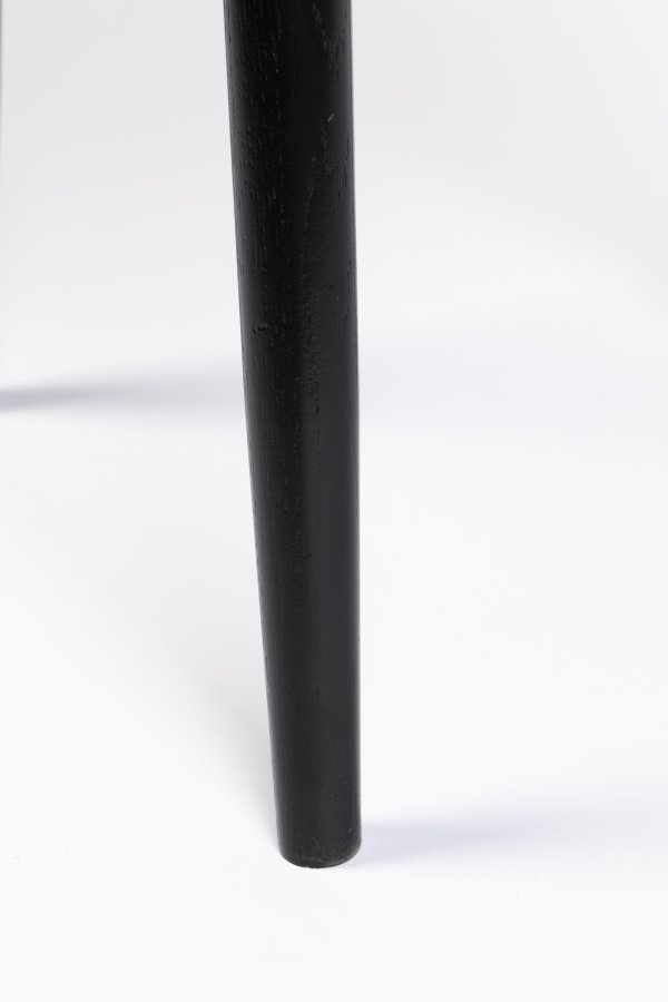 WHITE LABEL LIVING Fabio sidebord, rund - sort egefinér og egetr (50)