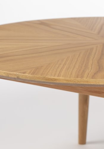 WHITE LABEL LIVING Fabio sofabord, rund - natur egefinér og egetr (80)