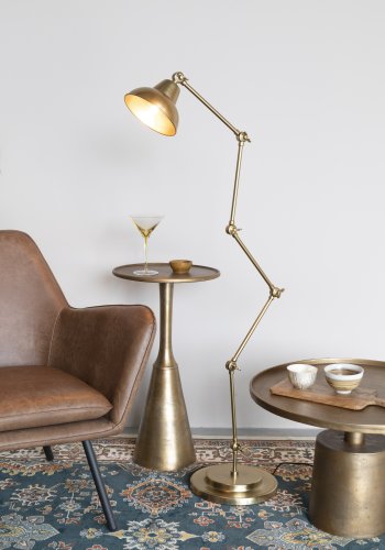 WHITE LABEL LIVING Mason sofabord, rund - antik messing aluminium/metal (60)