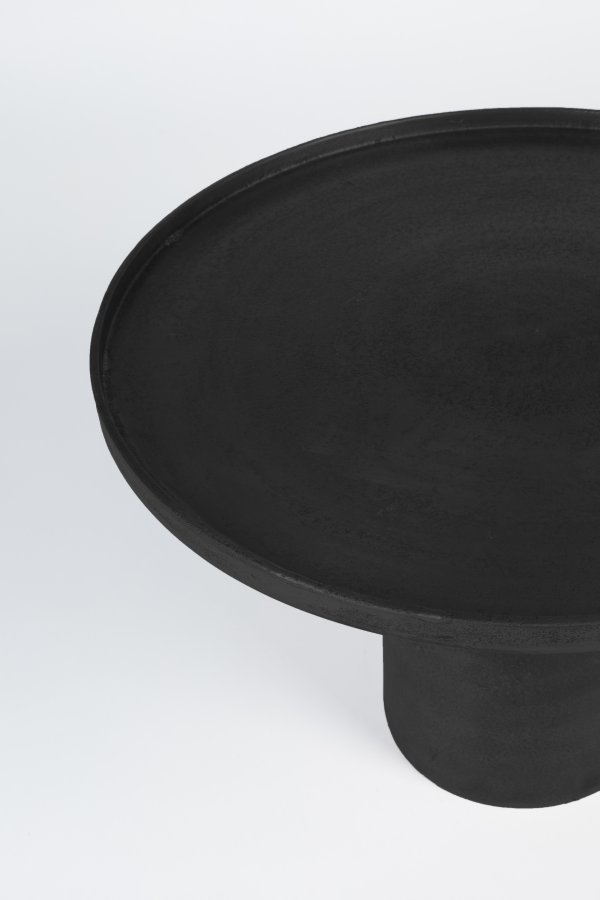 WHITE LABEL LIVING Mason sofabord, rund - sort aluminium/metal (60)