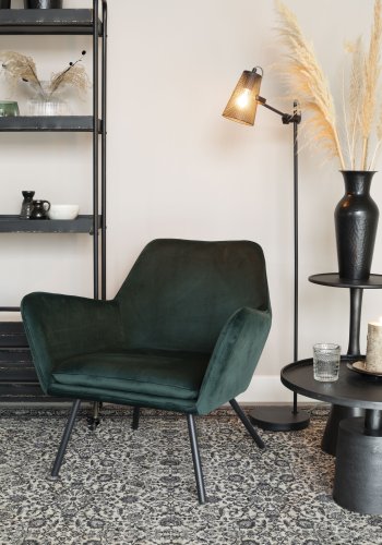 WHITE LABEL LIVING Mason sofabord, rund - sort aluminium/metal (60)