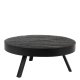 WHITE LABEL LIVING Suri sofabord, Large, rund - sort teaktr og sort metal (74)