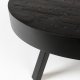 WHITE LABEL LIVING Suri sofabord, Large, rund - sort teaktr og sort metal (74)