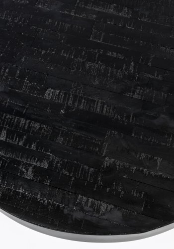 WHITE LABEL LIVING Suri sofabord, Large, rund - sort teaktr og sort metal (74)