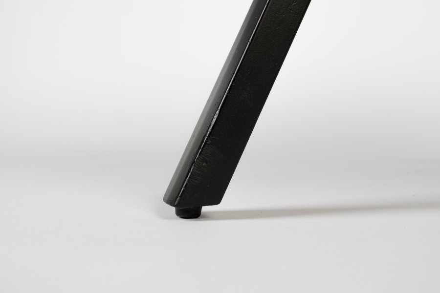 WHITE LABEL LIVING Suri sofabord, Large, rund - sort teaktr og sort metal (74)