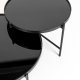 WHITE LABEL LIVING Li sofabord - sort glas og sort metal (122x82)