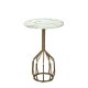 DUTCHBONE Salerno sidebord S, rund - grn marmor og guld stl (30)