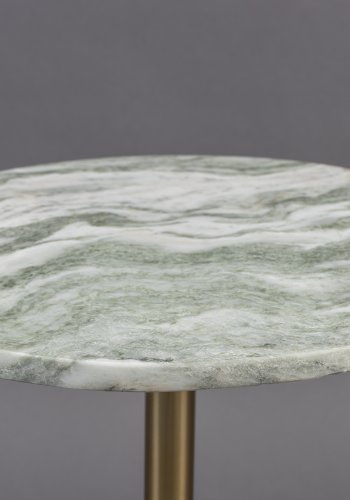 DUTCHBONE Salerno sidebord S, rund - grn marmor og guld stl (30)