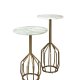 DUTCHBONE Salerno sidebord M, rund - grn marmor og guld stl (25)