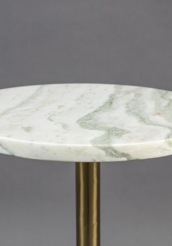 DUTCHBONE Salerno sidebord M, rund - grn marmor og guld stl (25)