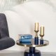 ZUIVER Glam sofabord, rund - guld stl og bl emalje jern (60)