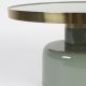 ZUIVER Glam sofabord, rund - guld stl og grn emalje jern (60)