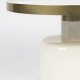 ZUIVER Glam sofabord, rund - guld stl og hvid emalje jern (60)