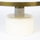 ZUIVER Glam sofabord, rund - guld stl og hvid emalje jern (60)