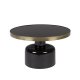 ZUIVER Glam sofabord, rund - guld stl og sort emalje jern (60)