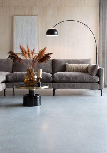 ZUIVER Glam sofabord, rund - guld stl og sort emalje jern (60)