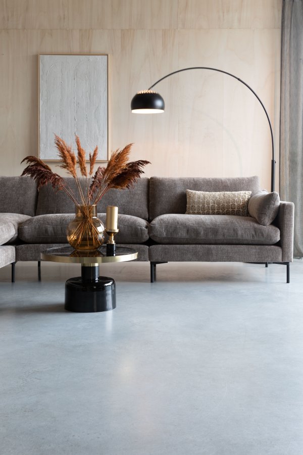 ZUIVER Glam sofabord, rund - guld stl og sort emalje jern (60)