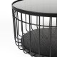 WHITE LABEL LIVING Lance M sofabord, rund - sort glas og metal (60)