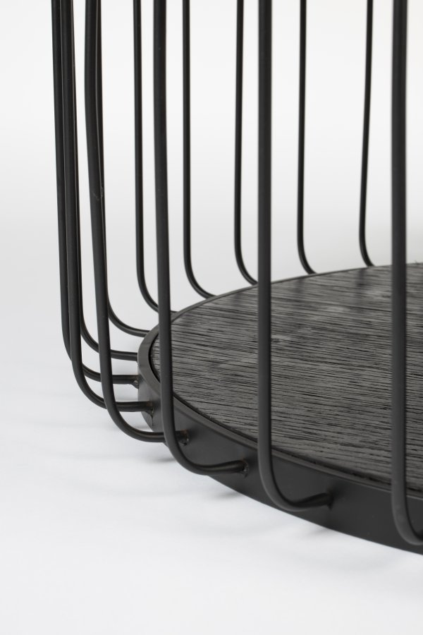 WHITE LABEL LIVING Lance M sofabord, rund - sort glas og metal (60)