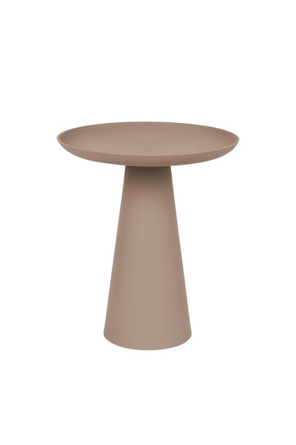 WHITE LABEL LIVING Ringar Large sidebord, rund - lyserd metal (39,5)